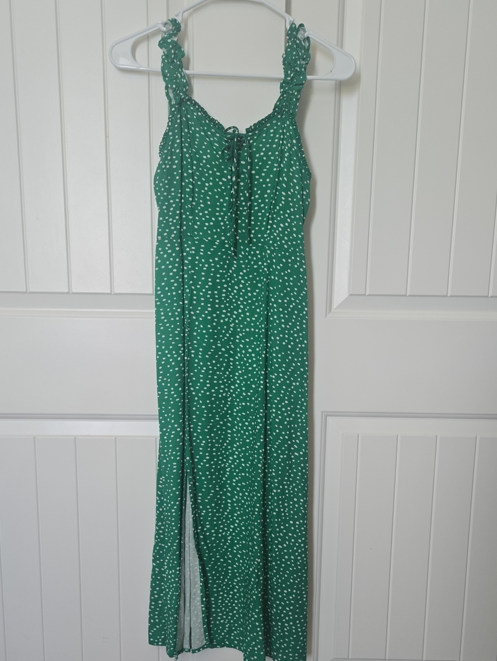 Japna Green Polka Dot Summer Dress